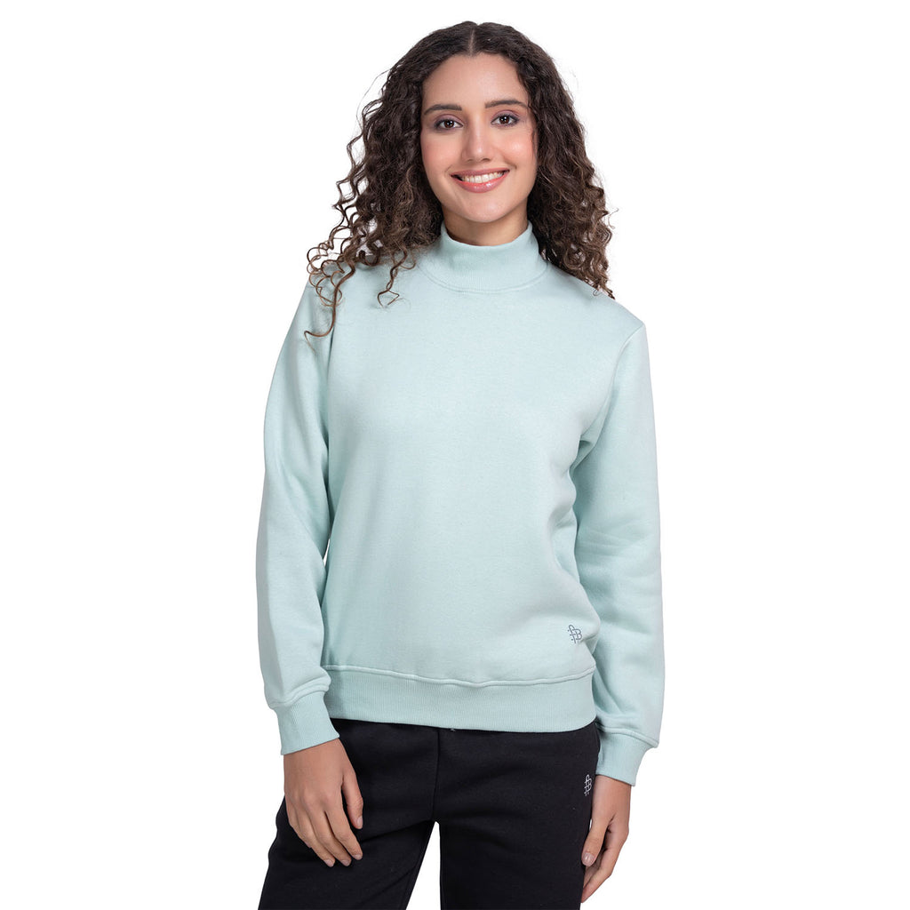 Women High Neck Sweatshirt