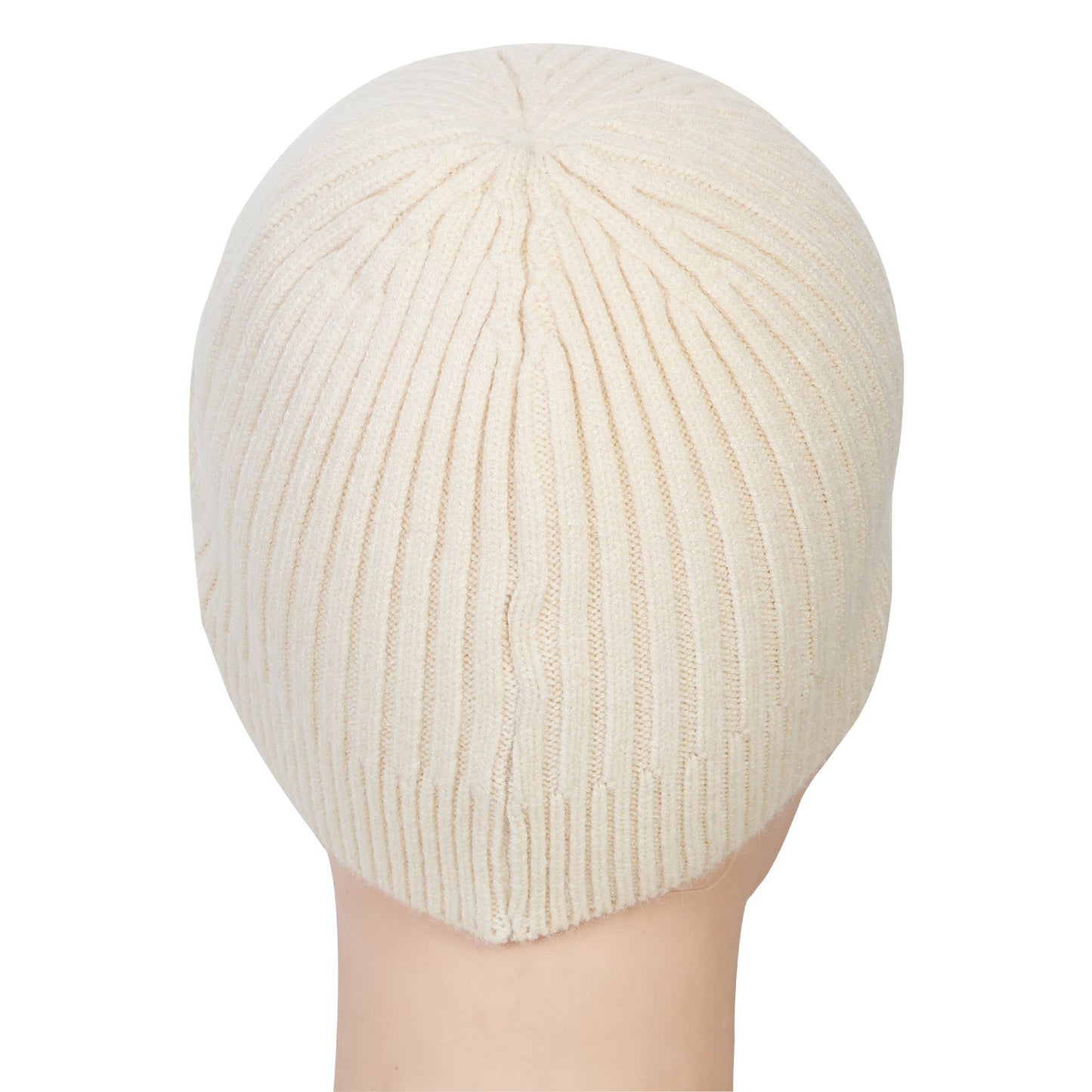 Unisex Woolen Winter Beanie Cap (Ivory)