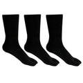 Women's Fine Woolen Thumb Crew Socks - Black (Pack of 3)