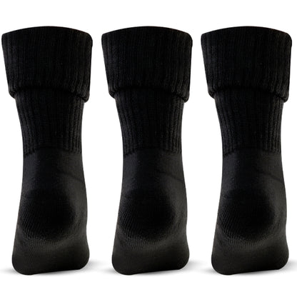 Women's Woolen Thumb Socks (Black) -Pack of 3