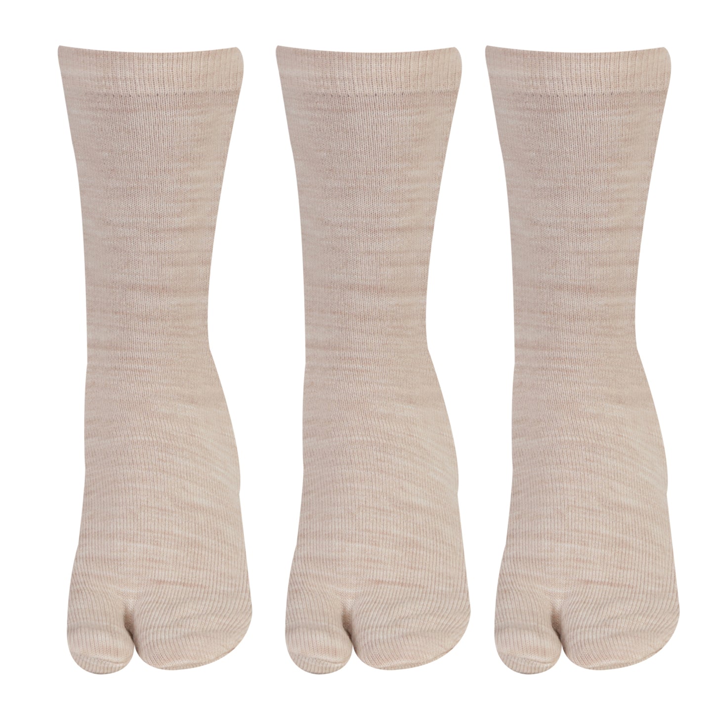 Women's Fine Woolen Thumb Crew Socks - Skin (Pack of 3))