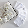 Men's White Cotton Handkerchief With Alphabet Y Initial (Pack of 6)