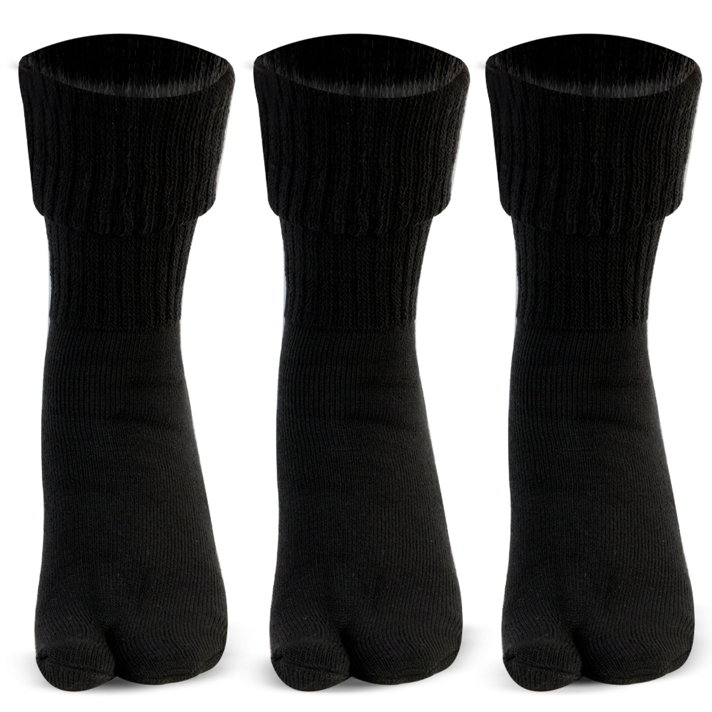 Women's Woolen Thumb Socks (Black) -Pack of 3