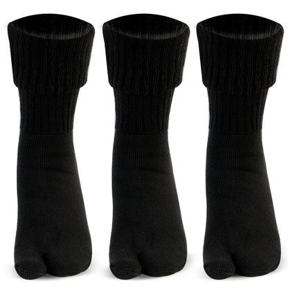 Women's Woolen Thumb Socks (Black) -Pack of 3
