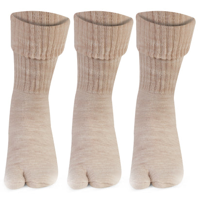 Women's Skin Woolen Thumb Socks -Pack of 3