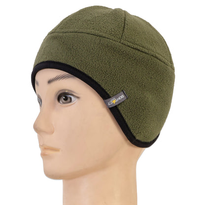 Unisex Woolen Polar Cap (Olive)