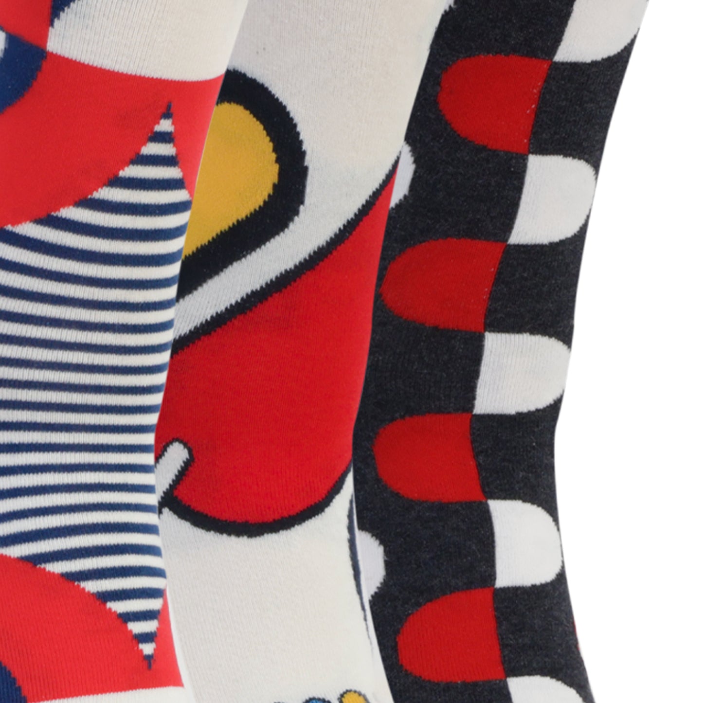 Men Optical Rhythm Designer Calf Length Socks (Pack of 3)
