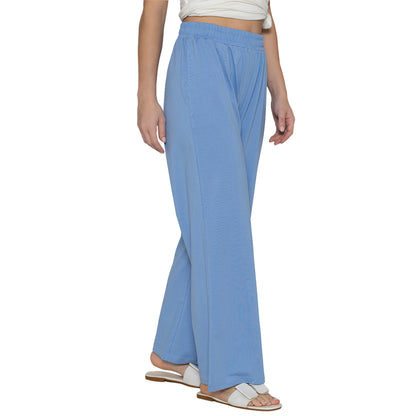 Women Flared Pants - Lt. Navy