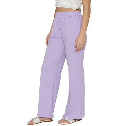 Women Flared Pants - Pastel Lilac
