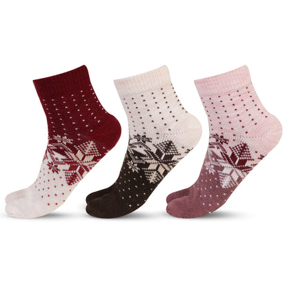 Women's Fine Woolen Thumb Ankle Socks (Pack of 3)