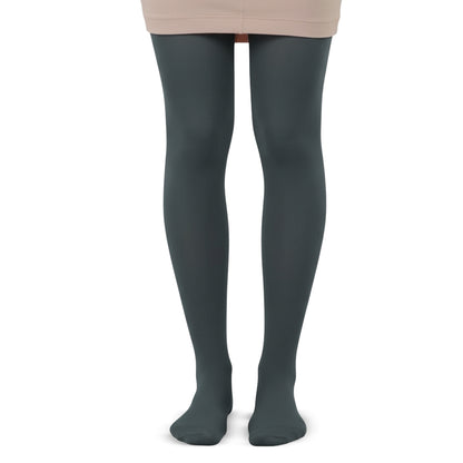 Warm Velvet Tights for Girls (Dark Grey)