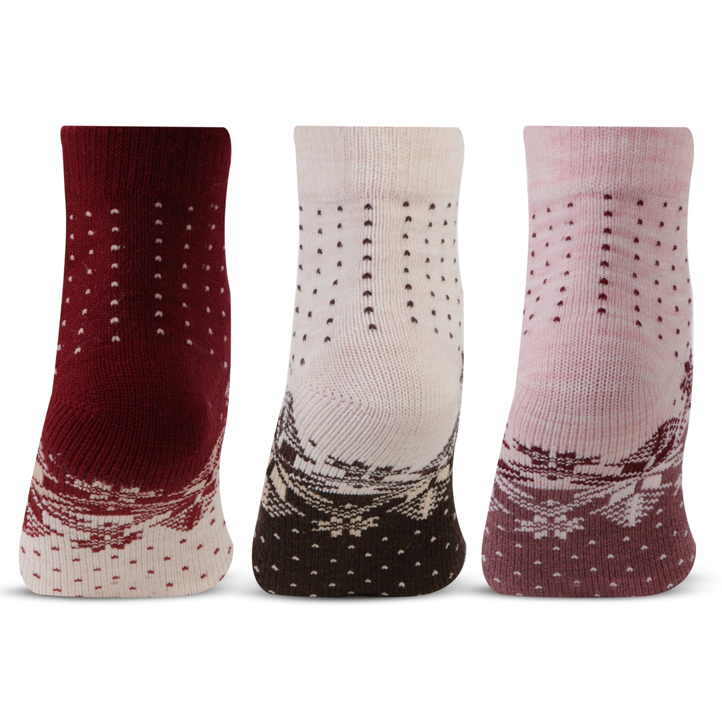 Women's Fine Woolen Thumb Ankle Socks (Pack of 3)