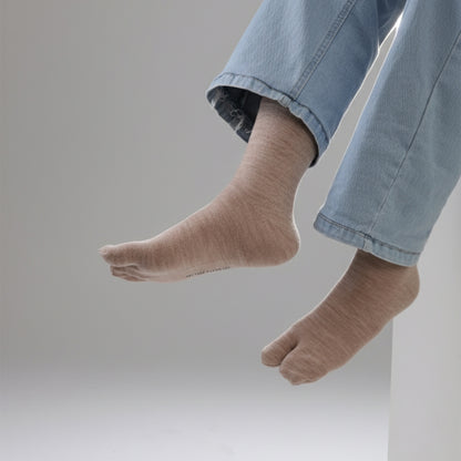 Women's Fine Woolen Thumb Crew Socks - Fawn (Pack of 3)