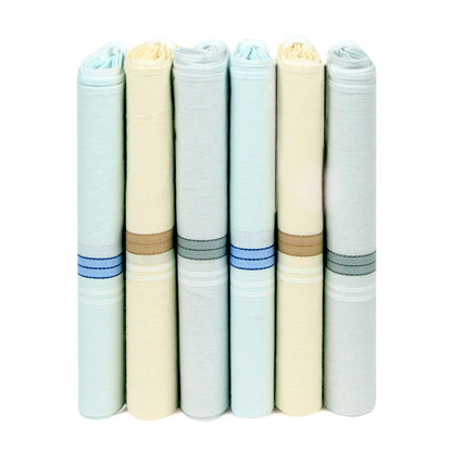 Men's Premium 100% Pure Cotton Handkerchief (Pack of 6)
