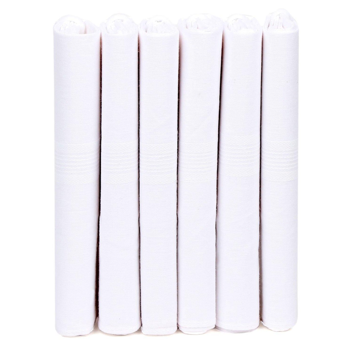 Men's Premium 100% Pure Cotton Handkerchief (Pack of 6)