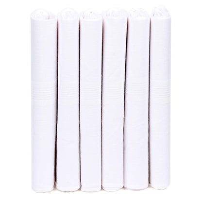 Men's Premium 100% Pure Cotton Handkerchief (Pack of 6)