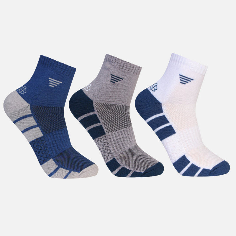 Bamboo Ankle Terry Socks | Assorted - Pack of 3