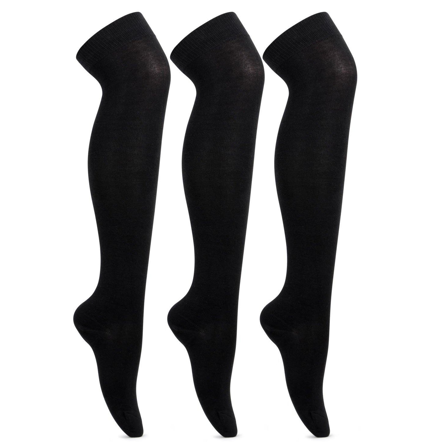 Black Formal Stockings  For School Girls - Pack of 3