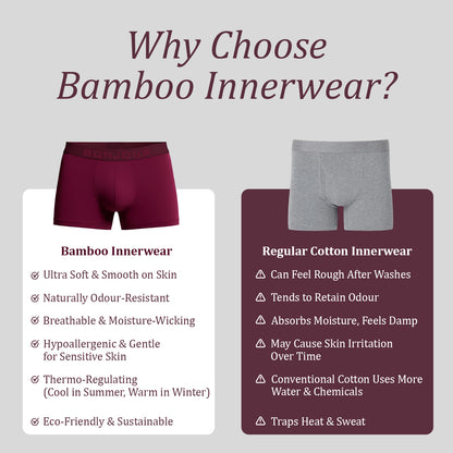 Men’s Bamboo Trunk Grey mist– Ultra Soft, Odour Free (Pack of 1)