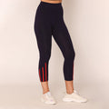 Women's Gym Capri - Navy/Red