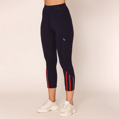 Women's Large size gym capri in Navy