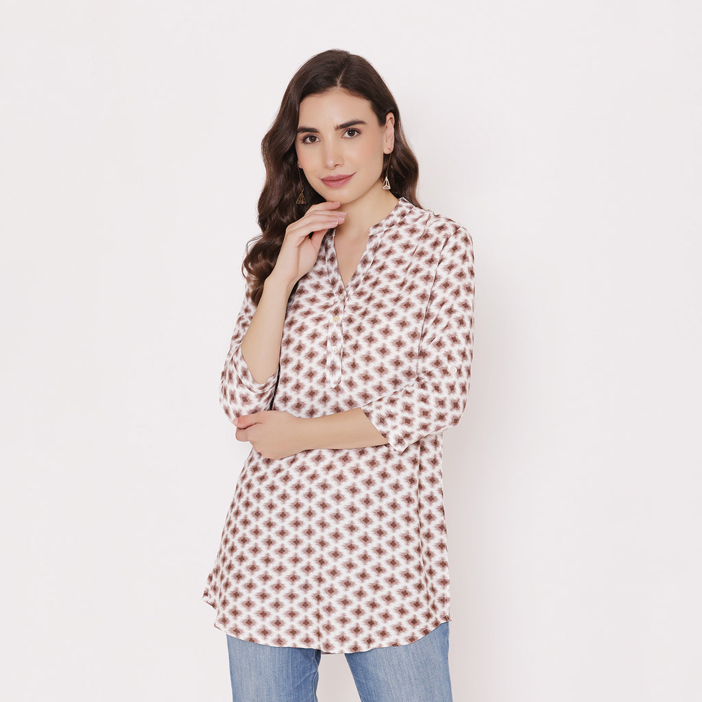 Buy Formal Regular Sleeves Solid Women| Short Kurti | Woman Kurti Top|  Office Wear Top | Tops and Tunics Online In India At Discounted Prices