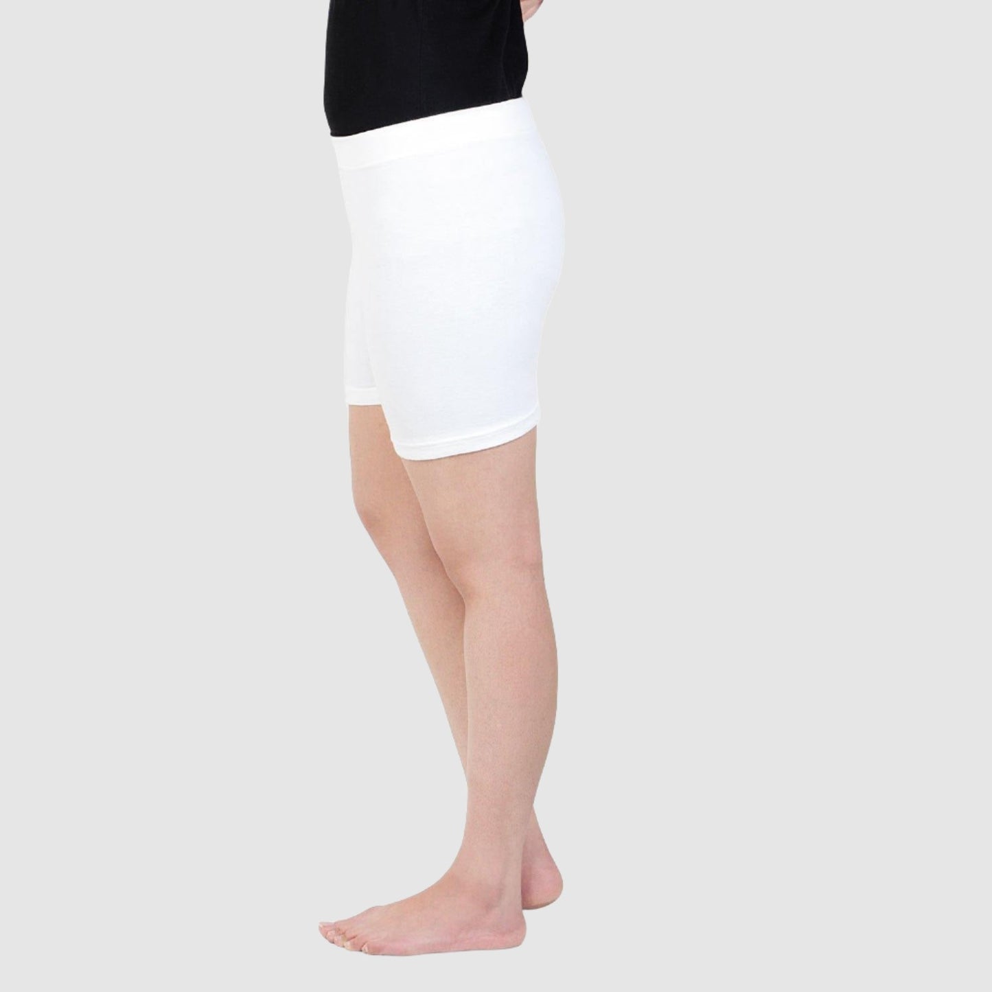 Girls Plain Seamless Under Skirts - White - Bonjour Group