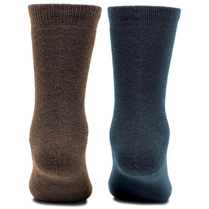 Kids Plain Multicolored Woolen Crew Socks- Pack of 2 - Bonjour Group