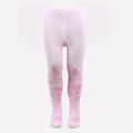 Barbie Printed Knitted Tights For Baby Girls - Baby Pink