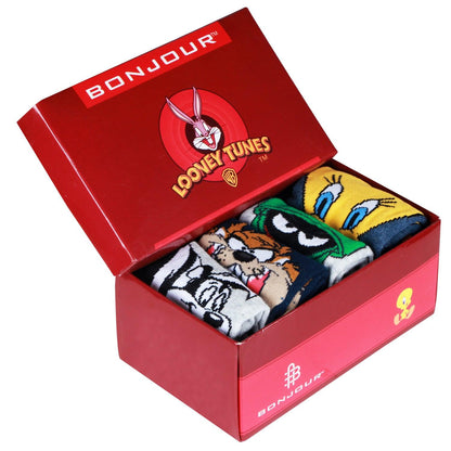 Looney Tunes Ankle Cotton Socks For Kids - Pack Of 4