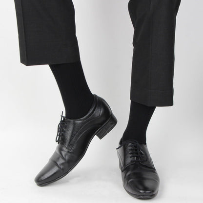 Ribbed Formal Socks - Black