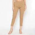 Women's Cotton Formal Pants - Mocha