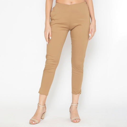 Women's Cotton Formal Trousers - Mocha