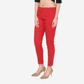 Women's Cotton Formal Pants - True Red