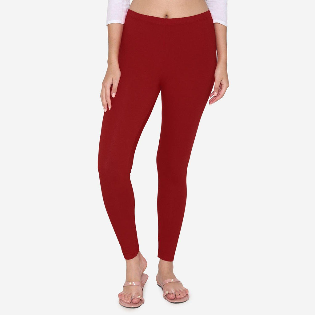 Maroon Color Ankle Legging