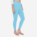 Women's Cotton Ankle leggings (Free Size) - Aquamarine