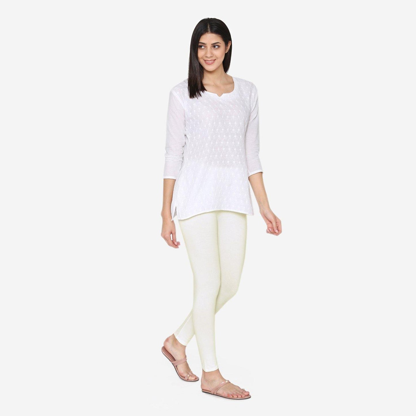 Off White Ankle Leggings