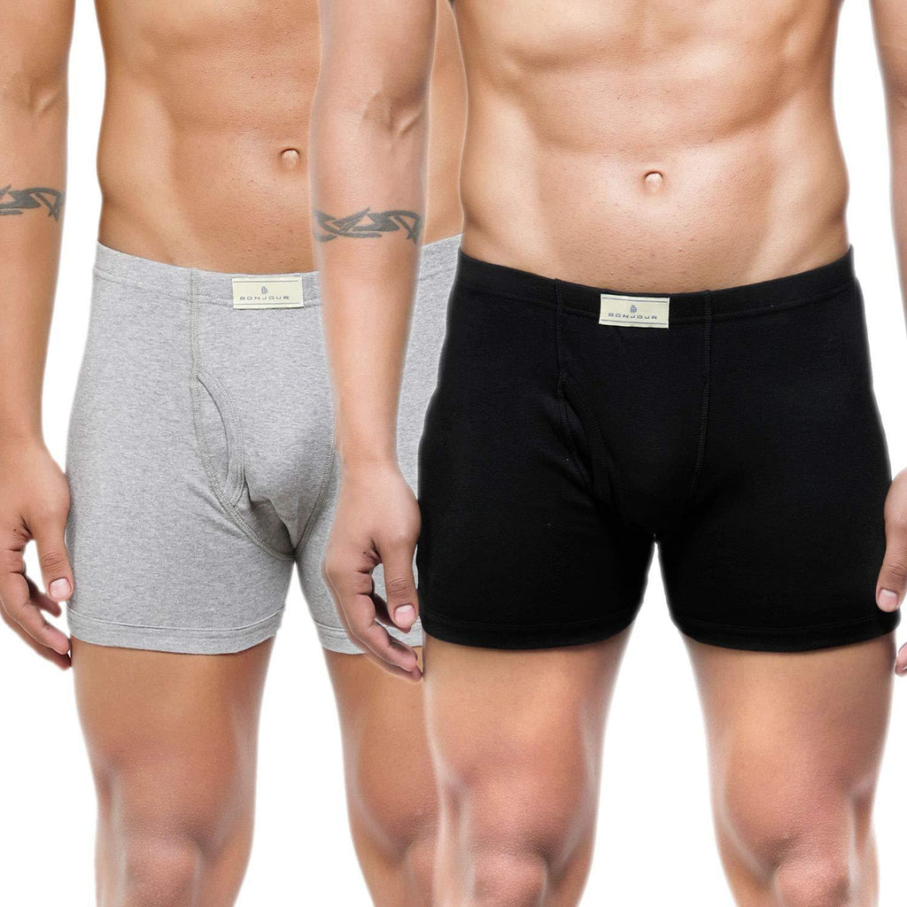 Men's Mid-Rise Classic Cotton Trunks  - Pack Of 2