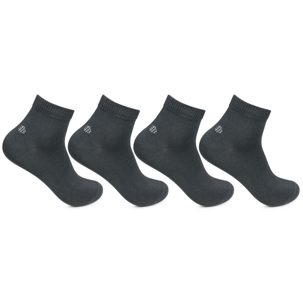 Men's Club Class Dark Grey Ankle Socks - Pack of 4 - Bonjour Group