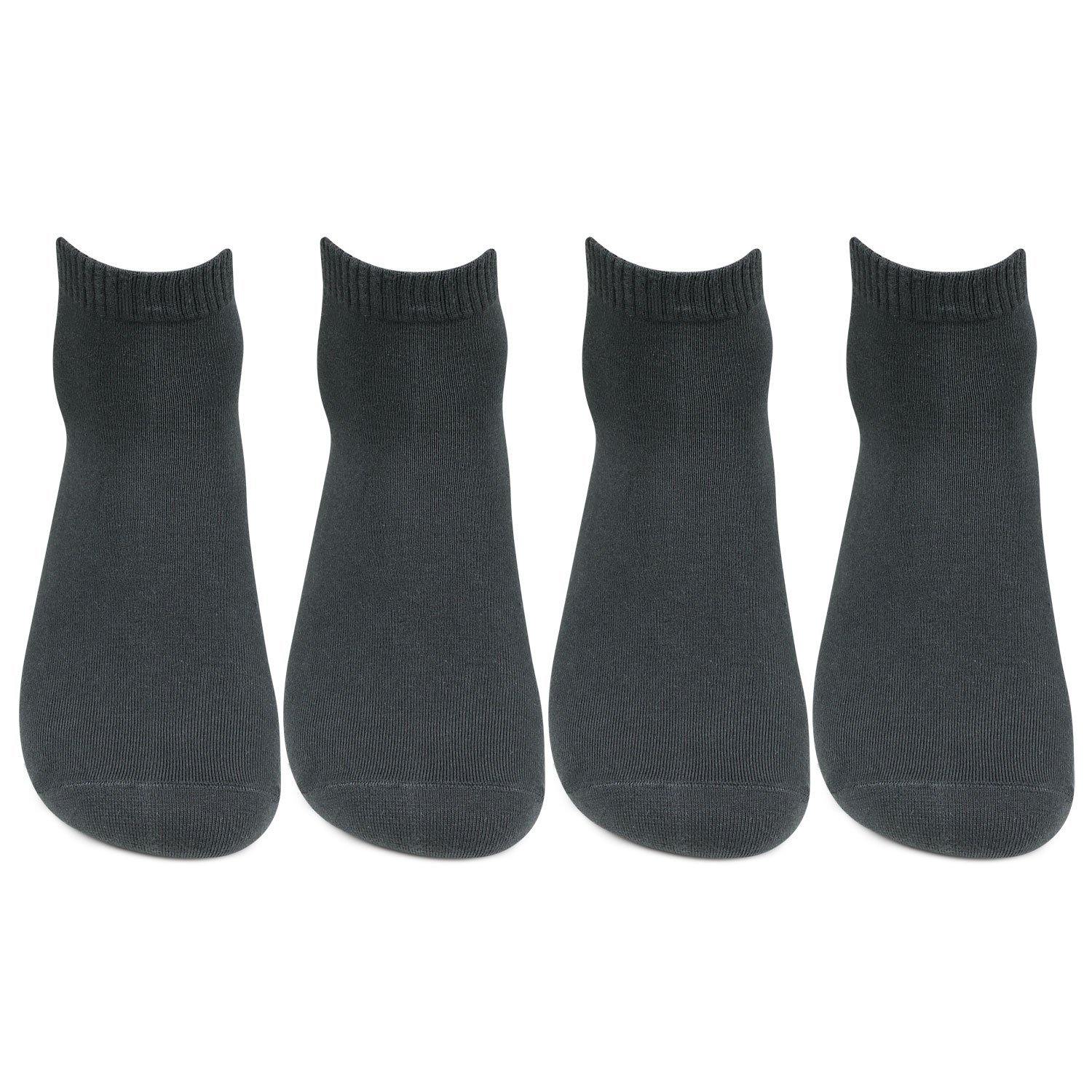 Men's Club Class Dark Grey Ankle Socks - Pack of 4 - Bonjour Group