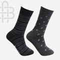 Formal Woolen Crew Length Socks for Men-Pack of 2 (Color:- Assorted)