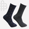 Formal Woolen Crew Length Socks for Men-Pack of 2 (Color:- Assorted)