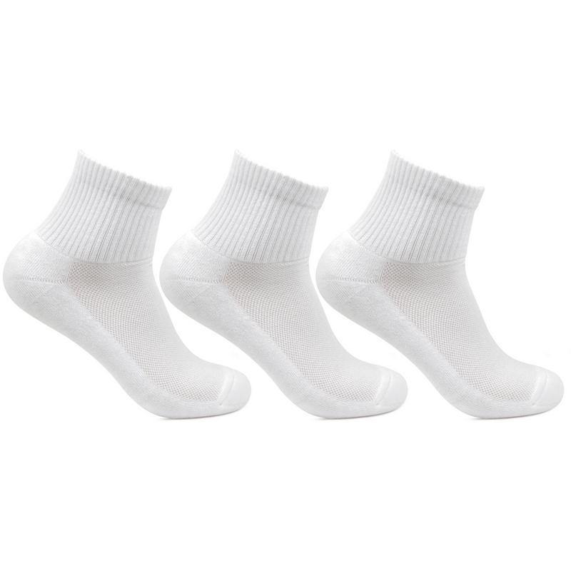 Men's Cushioned White Joggers Ankle Sports Socks- Pack of 3