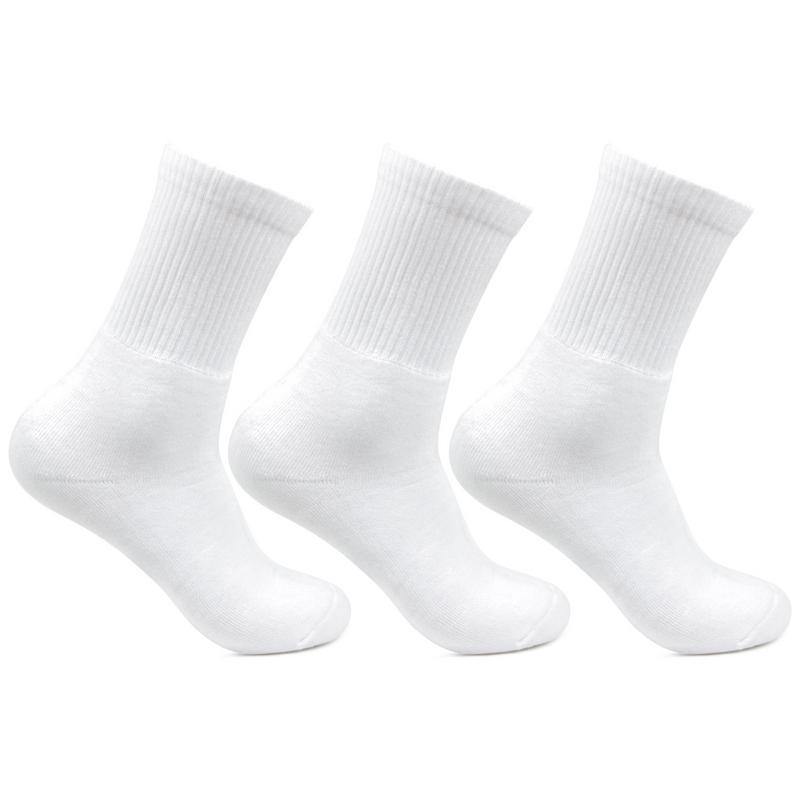 Men's Cushioned White Joggers Crew Sports Socks- Pack of 3