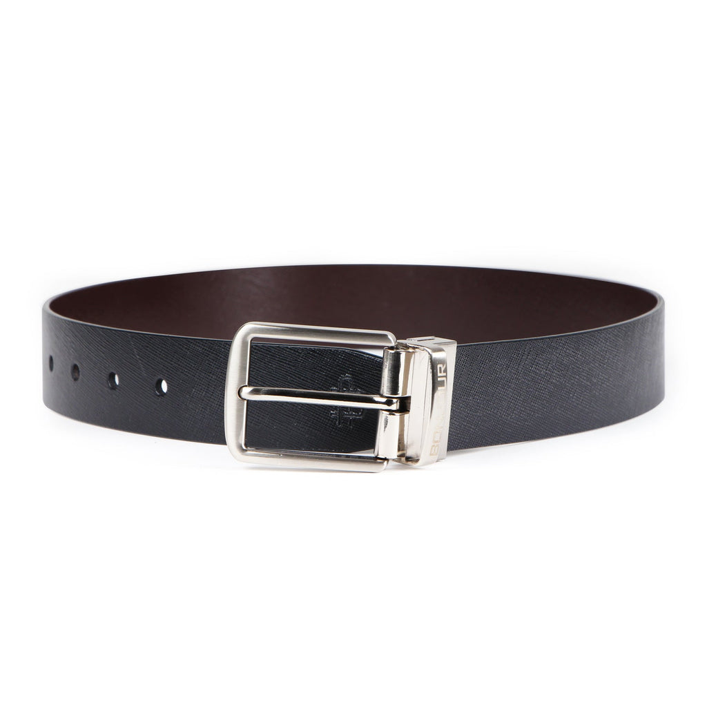 Dapper Solid Pure Leather Belt-Black/Brown
