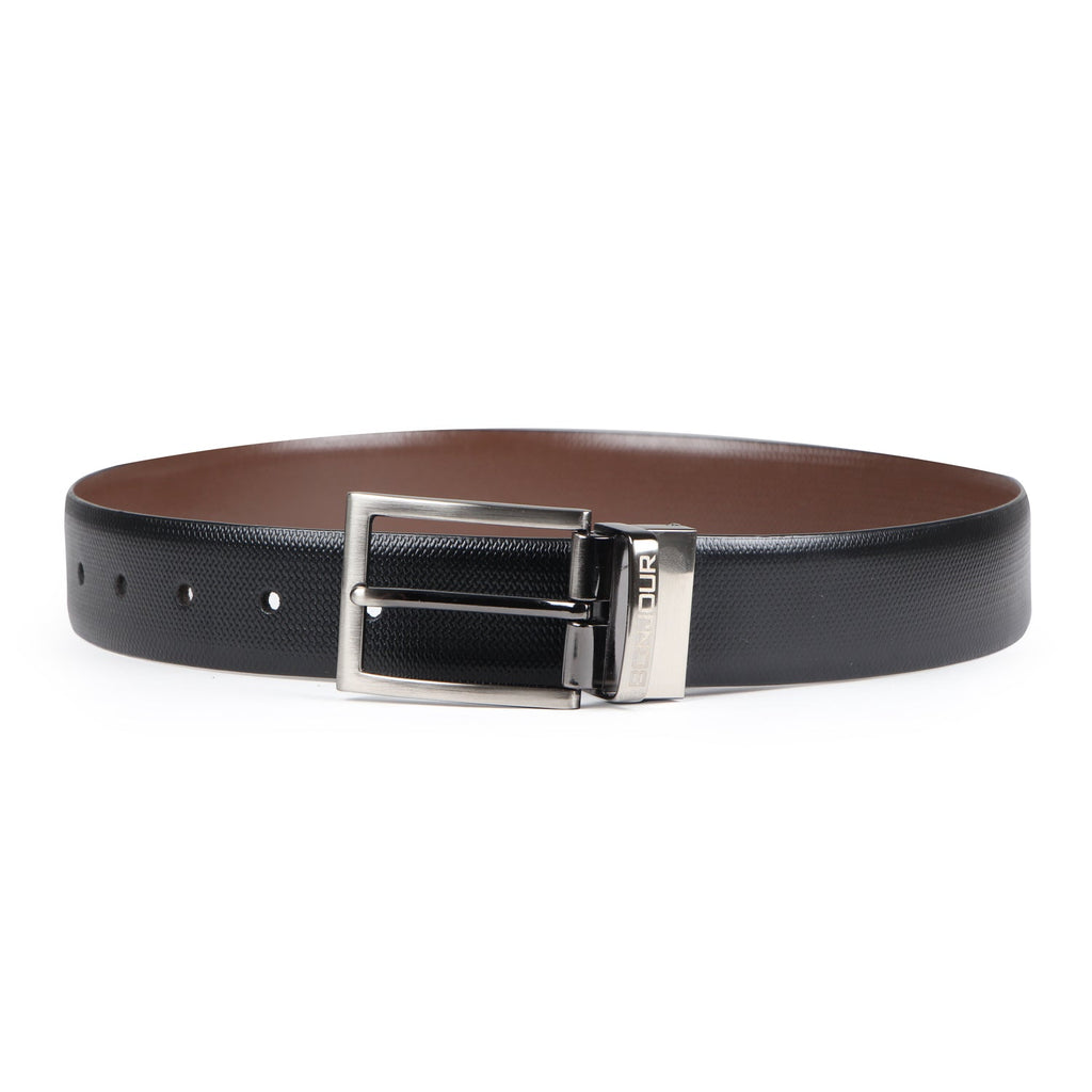 Premium Solid Pure Leather Belt - Black/Brown