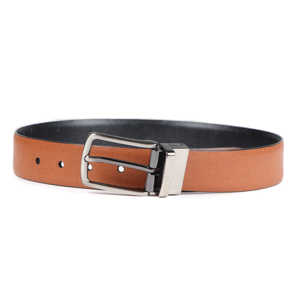 Men's Premium Solid Pure Leather Belt - Tan/Brown