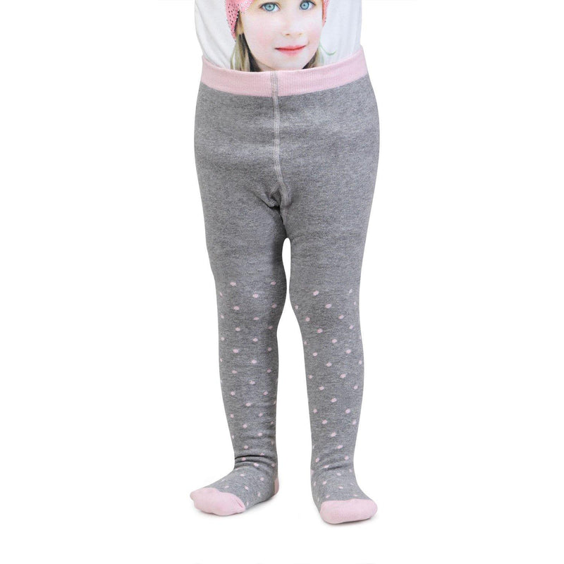 Barbie Cute Prints Knitted Tights for Baby Girls - Light Grey