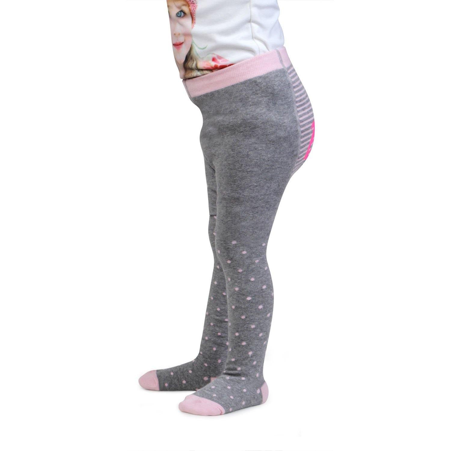 Barbie Cute Prints Knitted Tights for Baby Girls - Light Grey - Bonjour Group