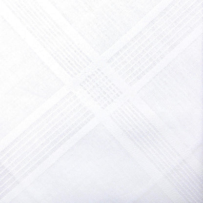 Men's Formal Cotton Handkerchief in White -Pack of 12 - Bonjour Group
